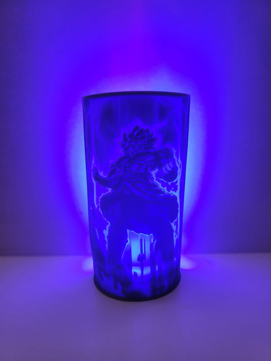 Broly back lit with purple LEDs